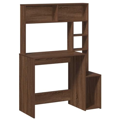 Vopese Schreibtisch mit Regal Braun Eichen-Optik 100x45x140 cm Schreibtisch Model860442 von Vopese