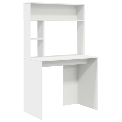 Vopese Schreibtisch mit Regal Weiß 91 x 50 x 149 cm Holzwerkstoff Schreibtisch Model869258 von Vopese