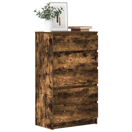 Vopese Schubladenschrank Räuchereiche 60x36x103 cm Holzwerkstoff Kommode Model823021 von Vopese