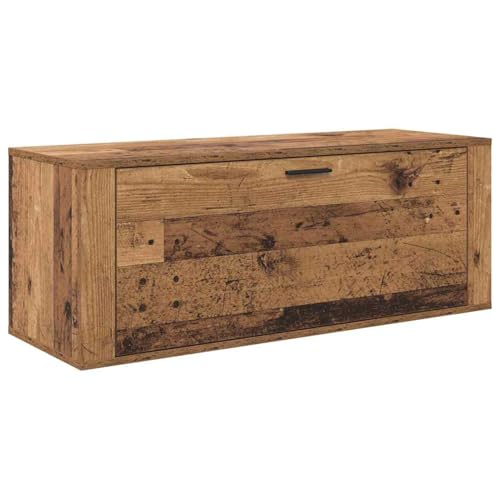 Vopese Schuhschrank mit Regal Altholz 100 x 35 x 38 cm Holzwerkstoff Schuhschrank Model881018 von Vopese