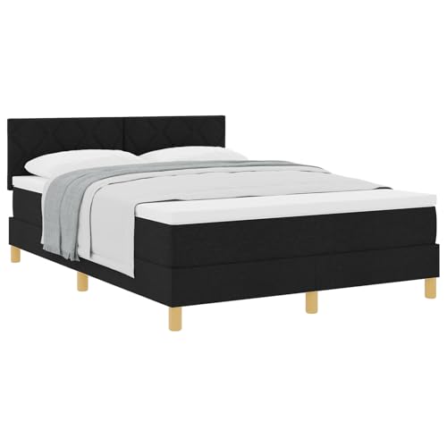 Vopese Schwarz Design Boxspringbett mit Matratze & Topper - Komfort & Eleganz für Ihr Schlafzimmer von Vopese