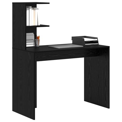 Vopese Schwarzer Eichenholz Schreibtisch Schwarze Eiche MDF, Laminat Computertisch Model869355 von Vopese