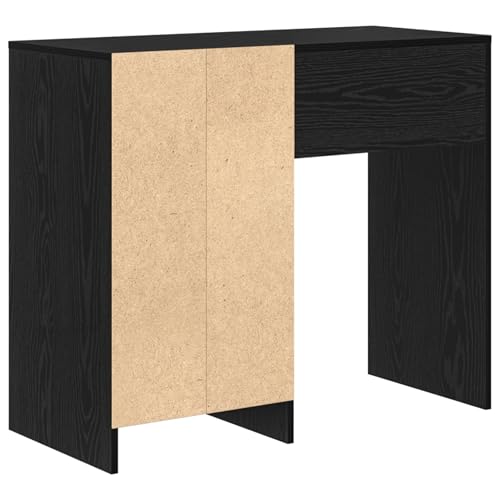 Vopese Schwarzer Eichenschreibtisch Schwarze Eiche Spanplatte, Laminat Computertisch Model869491 von Vopese