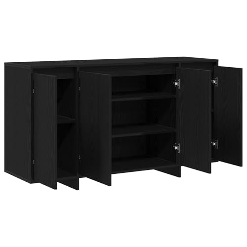 Vopese Schwarzes Eichen-Sideboard Holzfurnier 135 x 41 x 75 cm Rechteckig Buffetschrank Model3333895 Vopese Schwarzes Eichen-Sideboard Holzfurnier 135 x 41 x 75 cm Rechteckig Buffetschrank Model3333895 von Vopese