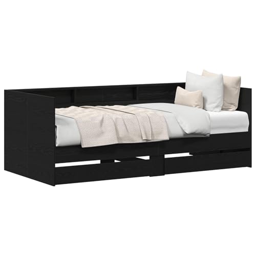 Vopese Schwarzes Tagbett mit Schubladen Schwarzes Eichenholz Holzwerkstoff Schlafcouch Model3334007 Vopese Schwarzes Tagbett mit Schubladen Schwarzes Eichenholz Holzwerkstoff Schlafcouch Model3334007 von Vopese