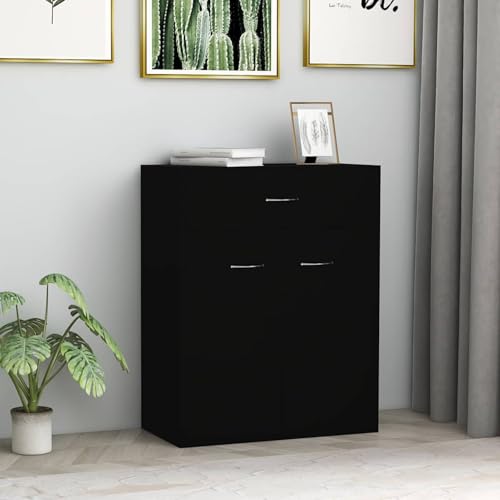 Vopese Sideboard Schwarz 60x30x75 cm Holzwerkstoff Anrichte Model800712 von Vopese