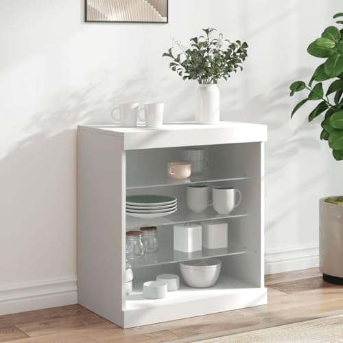 Vopese Sideboard mit LED-Beleuchtung Weiß 60,5x37x67 cm Anrichte Model836693 von Vopese