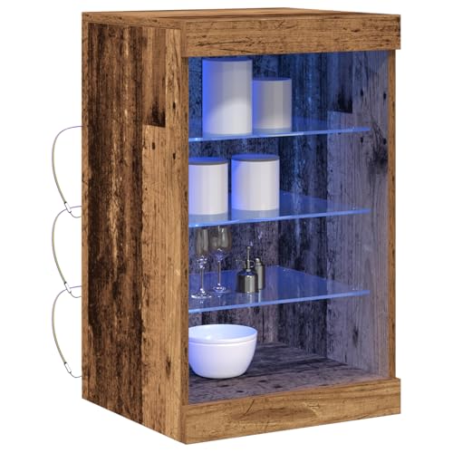 Vopese Sideboard mit LED-Lichtern Alteiche 41x37x67 cm Buffetschrank Model863051 von Vopese