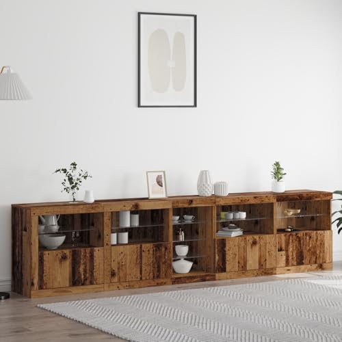 Vopese Sideboard mit LED Lichtern Altes Holz 283x37x67 cm Holzwerkstoff Buffetschrank Model3333114 Vopese Sideboard mit LED Lichtern Altes Holz 283x37x67 cm Holzwerkstoff Buffetschrank Model3333114 von Vopese