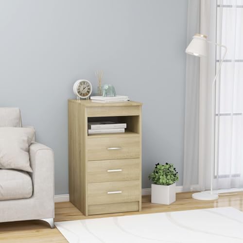 Vopese Sideboard mit Schubladen Sonoma-Eiche 40x50x76 cm Holzwerkstoff Kommode Model801808 von Vopese