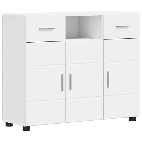 Vopese Sideboard mit Schubladen Weiß 88.5 x 30.5 x 73 cm Holzwerkstoff Anrichte Model880281 Vopese Sideboard mit Schubladen Weiß 88.5 x 30.5 x 73 cm Holzwerkstoff Anrichte Model880281 von Vopese