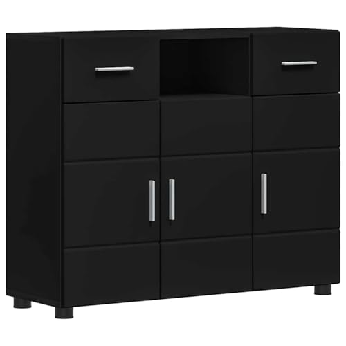 Vopese Sideboard mit Tür Schwarz 88.5 x 30.5 x 73 cm Holzwerkstoff Anrichte Model880282 von Vopese