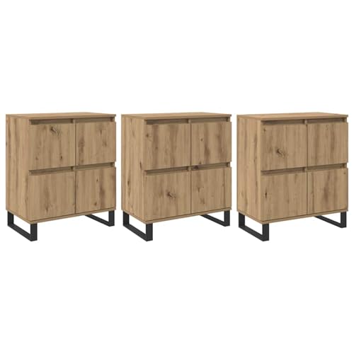 Vopese Sideboards 3 pcs Eiche handwerklich 180 x 35 x 70 cm Anrichte Model3394576 von Vopese