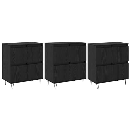Vopese Sideboards 3 pcs Schwarze Eiche 180 x 35 x 70 cm Holzwerkstoff Anrichte Model3394526 von Vopese