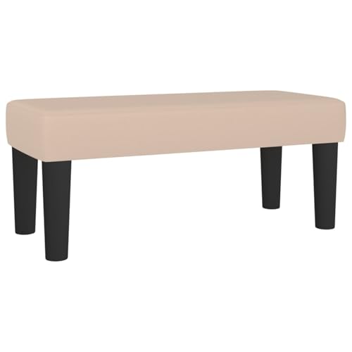 Vopese Sitzbank Cappuccino-Braun 70x30x30 cm Kunstleder Bank Model346637 von Vopese