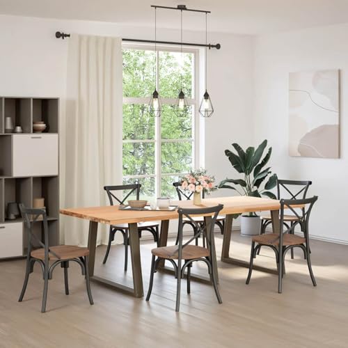 Vopese Stahl Esstischbeine | Modernes Design | Naturstahl | 100 cm | Für Esstisch & Schreibtisch Model4012599 von Vopese
