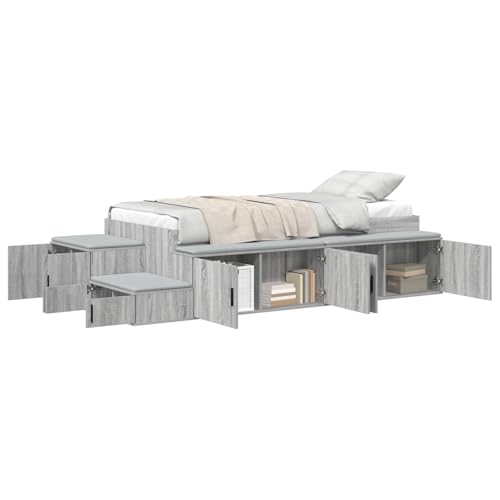 Vopese Stauraumbett Grau Sonoma Holzwerkstoff, Metall 100 x 200 cm Bett mit Stauraum Model3335578 Vopese Stauraumbett Grau Sonoma Holzwerkstoff, Metall 100 x 200 cm Bett mit Stauraum Model3335578 von Vopese