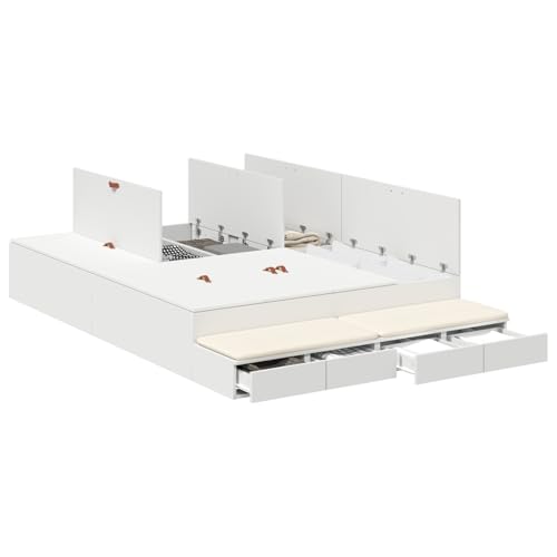 Vopese Stauraumbett Weiß 140x200 cm Bett mit Stauraum Model3335637 Vopese Stauraumbett Weiß 140x200 cm Bett mit Stauraum Model3335637 von Vopese