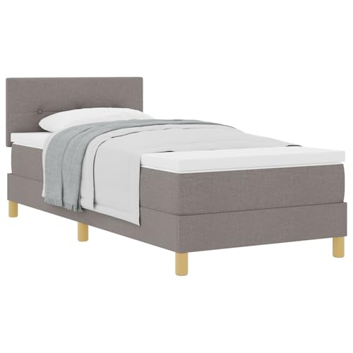 Vopese Stylishes Boxspringbett in Taupe | Komfortabel & Modern | Mit Matratze & Topper | Nur für Innen | Montage erforderlich von Vopese