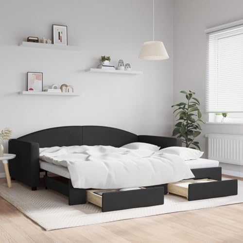 Vopese Tagesbett Ausziehbar mit Schubladen Schwarz 100x200 cm Stoff Schlafcouch Model3197231 Vopese Tagesbett Ausziehbar mit Schubladen Schwarz 100x200 cm Stoff Schlafcouch Model3197231 von Vopese