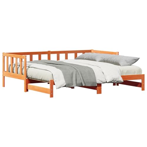 Vopese Tagesbett Ausziehbar ohne Matratze Wachsbraun 2X(90x190) cm Schlafcouch Model867847 von Vopese