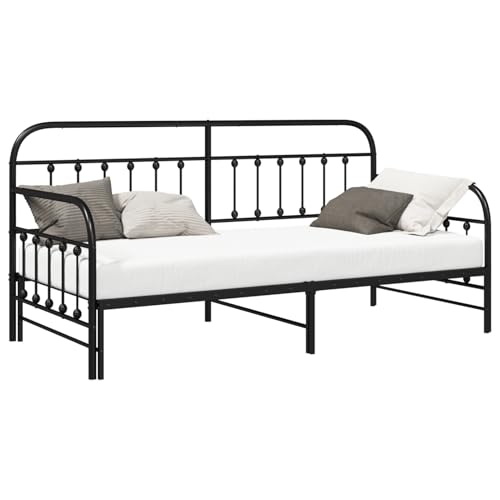 Vopese Tagesbettgestell mit Ausziehbett Schwarz 100x190 cm Stahl Schlafcouch Model42002639 Vopese Tagesbettgestell mit Ausziehbett Schwarz 100x190 cm Stahl Schlafcouch Model42002639 von Vopese