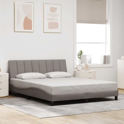Vopese Taupe Bettgestell Hanko mit Kopfteil-Kissen, 160x200cm, für erholsamen Schlaf Model3310402 Vopese Taupe Bettgestell Hanko mit Kopfteil-Kissen, 160x200cm, für erholsamen Schlaf Model3310402 von Vopese