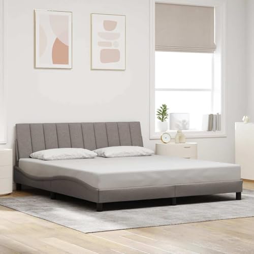 Vopese Taupe Bettgestell Hanko mit Kopfteil-Kissen, 180x200cm, für erholsamen Schlaf Model3310409 Vopese Taupe Bettgestell Hanko mit Kopfteil-Kissen, 180x200cm, für erholsamen Schlaf Model3310409 von Vopese