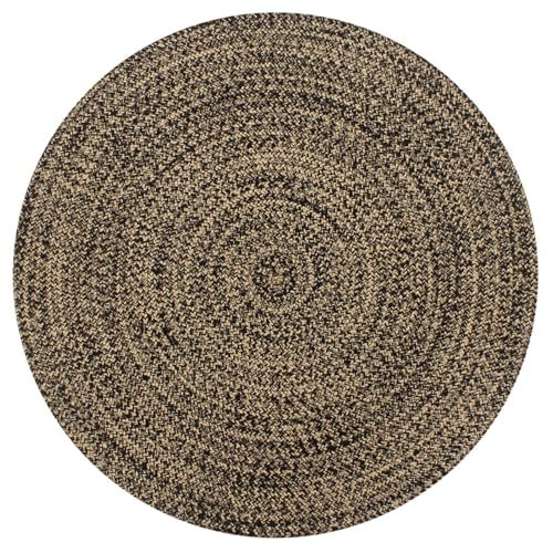 Vopese Teppich Handgefertigt Jute Schwarz und Natur 120 cm Home Teppich Model133726 Vopese Teppich Handgefertigt Jute Schwarz und Natur 120 cm Home Teppich Model133726 von Vopese