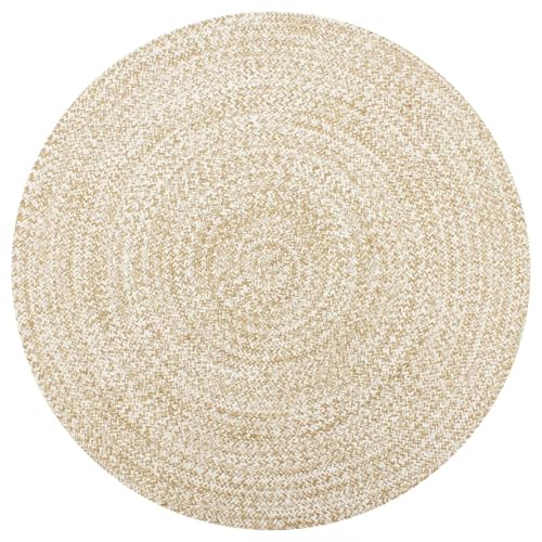 Vopese Teppich Handgefertigt Jute Weiß und Natur 90 cm Home Teppich Model133722 Vopese Teppich Handgefertigt Jute Weiß und Natur 90 cm Home Teppich Model133722 von Vopese