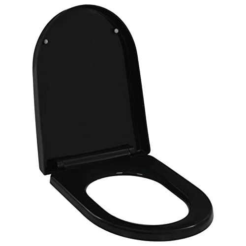 Vopese Toilettensitz Möbel mit Absenkautomatik und Quick-Release Toilettensitz Möbel Toilettendeckel WC-Sitz WC-Becken Klodeckel Passend Schwarz Vopese Toilettensitz Möbel mit Absenkautomatik und Quick-Release Toilettensitz Möbel Toilettendeckel WC-Sitz WC-Becken Klodeckel Passend Schwarz von Vopese