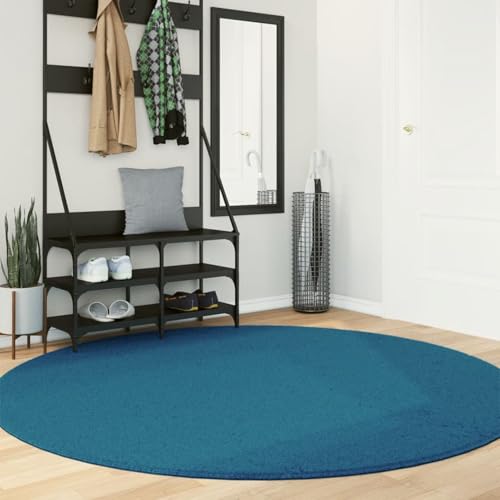 Vopese Türkis Teppich 200 cm Durchmesser, 12,5 mm Florhöhe, für Wohnzimmer & Schlafzimmer - 100% Polyester, nach Oeko-TEX Standard Model375613 von Vopese