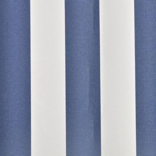 Vopese UV-Schutz Markisentuch Blau-Weiß 580x295cm für 6x3m Rahmen - Outdoor-Schatten Model141012 von Vopese
