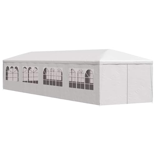 Vopese UV-beständiges Partyzelt 12x3x2,55m Weiß - Gartenfest & Sonnenschutz Model91429 von Vopese