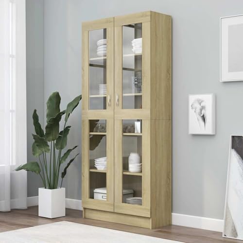Vopese Vitrinenschrank Sonoma-Eiche 82,5x30,5x185,5 cm Holzwerkstoff Vitrine Model802771 Vopese Vitrinenschrank Sonoma-Eiche 82,5x30,5x185,5 cm Holzwerkstoff Vitrine Model802771 von Vopese