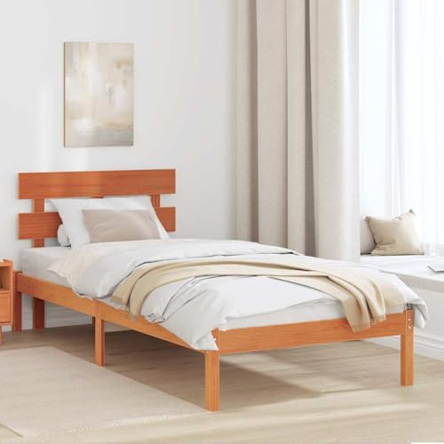 Vopese Wachsbrown Massivholzbett aus Kiefer, 90x200cm, für Schlafzimmer - Einzelbett Model872139 Vopese Wachsbrown Massivholzbett aus Kiefer, 90x200cm, für Schlafzimmer - Einzelbett Model872139 von Vopese