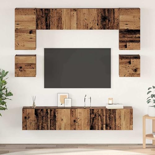 Vopese Wandmontiertes TV-Schranksystem | Elegante Holzkonstruktion | Für Moderne Wohnzimmer | Mit großzügigem Stauraum Model3393333 von Vopese