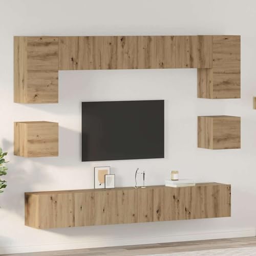 Vopese Wandmontiertes TV-Schranksystem | Elegante Holzkonstruktion | Für modernes Wohnzimmer | Mit großzügigem Stauraum Model3393323 von Vopese
