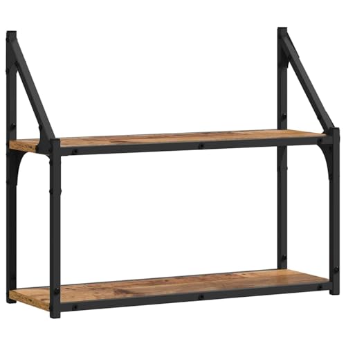 Vopese Wandregal mit Regal Altholz 60 x 21 x 51 cm Holzwerkstoff Regal Model883513 von Vopese