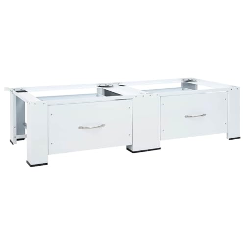 Vopese Waschmaschinen-Untergestell 2er mit Schubladen Wei? Hochschrank für Waschmaschine Model4009869 von Vopese