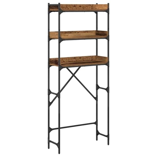 Vopese Waschmaschinenregal Altholz 67 x 25 x 163 cm Holzwerkstoff Waschmaschinengestell Model883550 von Vopese