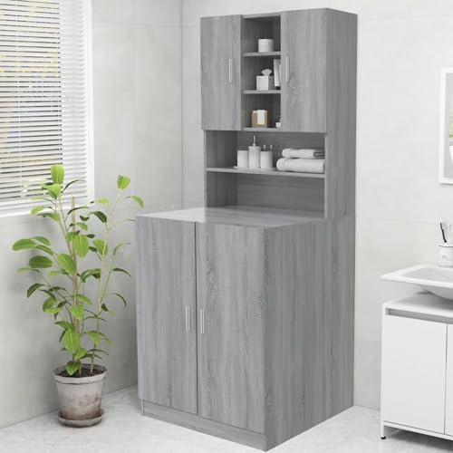Vopese Waschmaschinenschrank Grau Sonoma 70,5x25,5x90 cm Hochschrank für Waschmaschine Model815946 Vopese Waschmaschinenschrank Grau Sonoma 70,5x25,5x90 cm Hochschrank für Waschmaschine Model815946 von Vopese