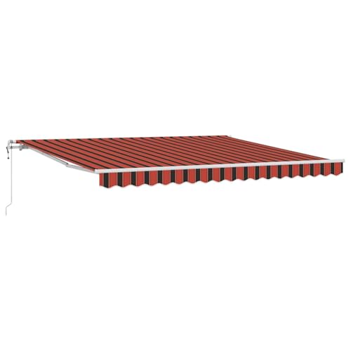 Vopese automatische einziehbare Markise Orange und Braun 400x300 cm Sonnenschirm Model3330507 von Vopese