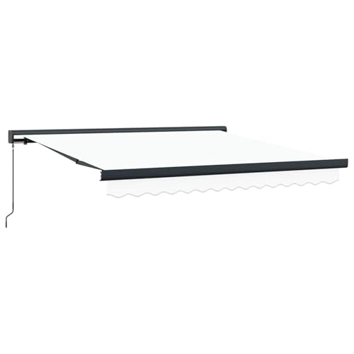 Vopese manuelle einziehbare Markise Weiß 350x250 cm, Markisen-Ersatzstoff für 3,5x2,5 m Rahmen Weiß Sonnenschirm Model3330371 von Vopese
