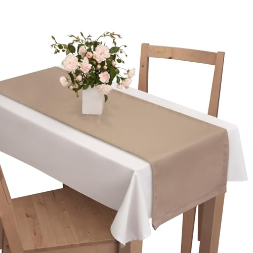 Voppi Deko-Tischdecke Beige elegant 40x140 cm Tischläufer beige Tisch Küchentisch Esszimmer Wohnzimmer Voppi Deko-Tischdecke Beige elegant 40x140 cm Tischläufer beige Tisch Küchentisch Esszimmer Wohnzimmer von Voppi sunshine at home