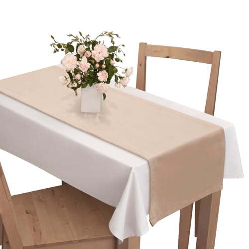 Voppi Deko-Tischdecke glatt Velours 40x110 cm Tischläufer beige aus Velours beige Tischwäsche Esstisch Wohnzimmer Voppi Deko-Tischdecke glatt Velours 40x110 cm Tischläufer beige aus Velours beige Tischwäsche Esstisch Wohnzimmer von Voppi sunshine at home
