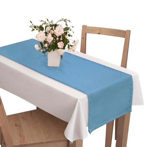 Voppi Deko Tischdecke royalblau 110cm Tischläufer kurz hellblau blau für Esszimmer Wohnzimmer Hotel Restaurant Voppi Deko Tischdecke royalblau 110cm Tischläufer kurz hellblau blau für Esszimmer Wohnzimmer Hotel Restaurant von Voppi sunshine at home