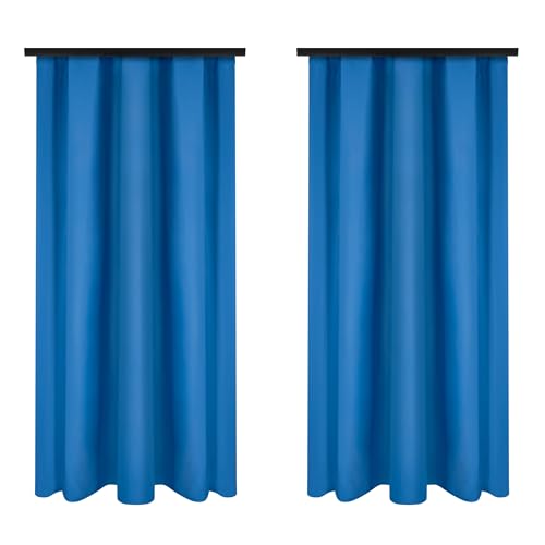 Voppi Deko Vorhänge 140 x 240 cm - 2er Set halbverdunkelnd blickdicht einfarbig glatt Fenstervorhänge für Schlafzimmer Esszimmer Wohnzimmer von Voppi sunshine at home
