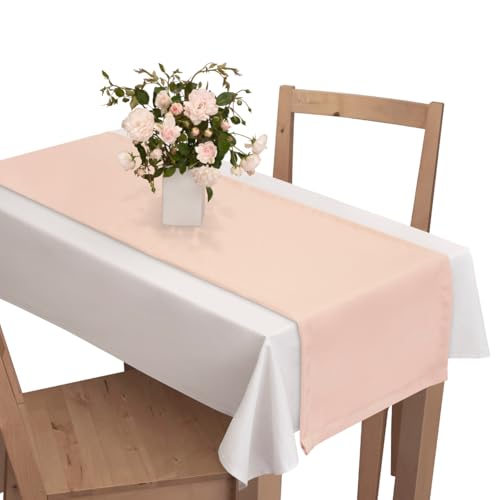 Voppi Eleganter Tischläufer beige 110cm Dekorative Tischdecke sandbeige für Esszimmer Wohnzimmer Restaurant Voppi Eleganter Tischläufer beige 110cm Dekorative Tischdecke sandbeige für Esszimmer Wohnzimmer Restaurant von Voppi sunshine at home