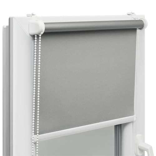 Voppi Fensterrollo grau Verdunkelung Thermo 124 x 150 glatt Classic Innen für jedes Fenster invasive Montage einfache Montage Voppi Fensterrollo grau Verdunkelung Thermo 124 x 150 glatt Classic Innen für jedes Fenster invasive Montage einfache Montage von Voppi sunshine at home